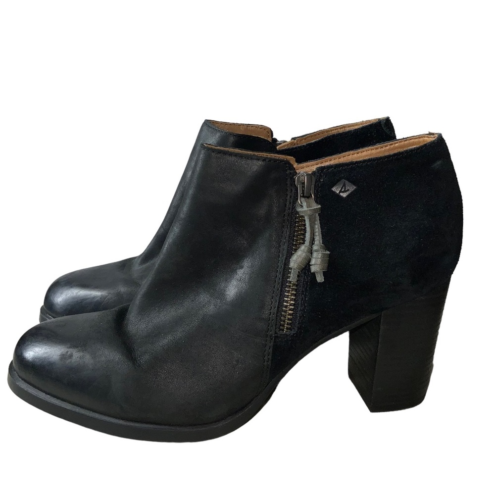 Sperry Top-Sider Womens Black Dasher Lille Ankle Fashion Bootie